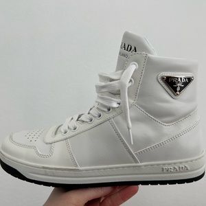 Prada Downtown leather Hightop Sneakers